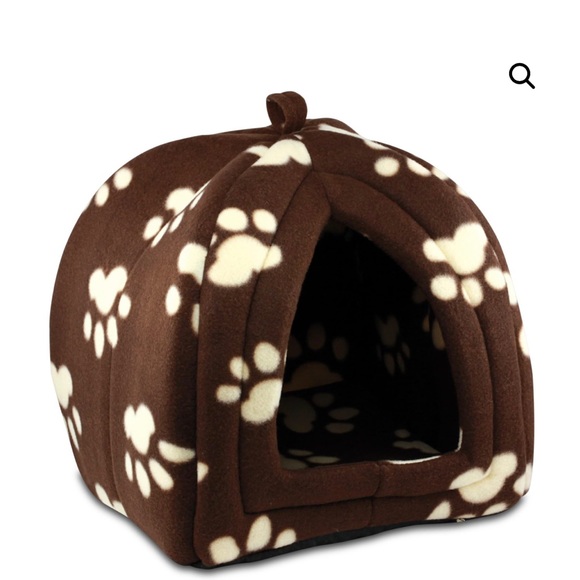 Fine Life Pet Products Polar Fleece Dog or Cat Hut Cave Snuggler Bed | Small